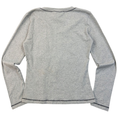 Vintage 2000s Dolce & Gabbana Embroidered Long Sleeve T Shirt Womens Size S