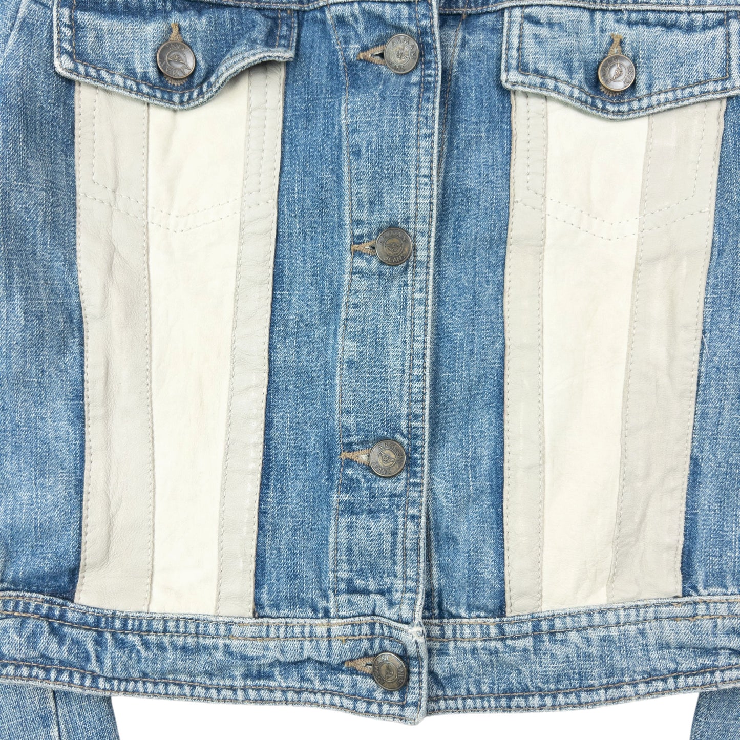 Vintage 2000s Armani Jeans Button Up Denim Jacket Womens Size M