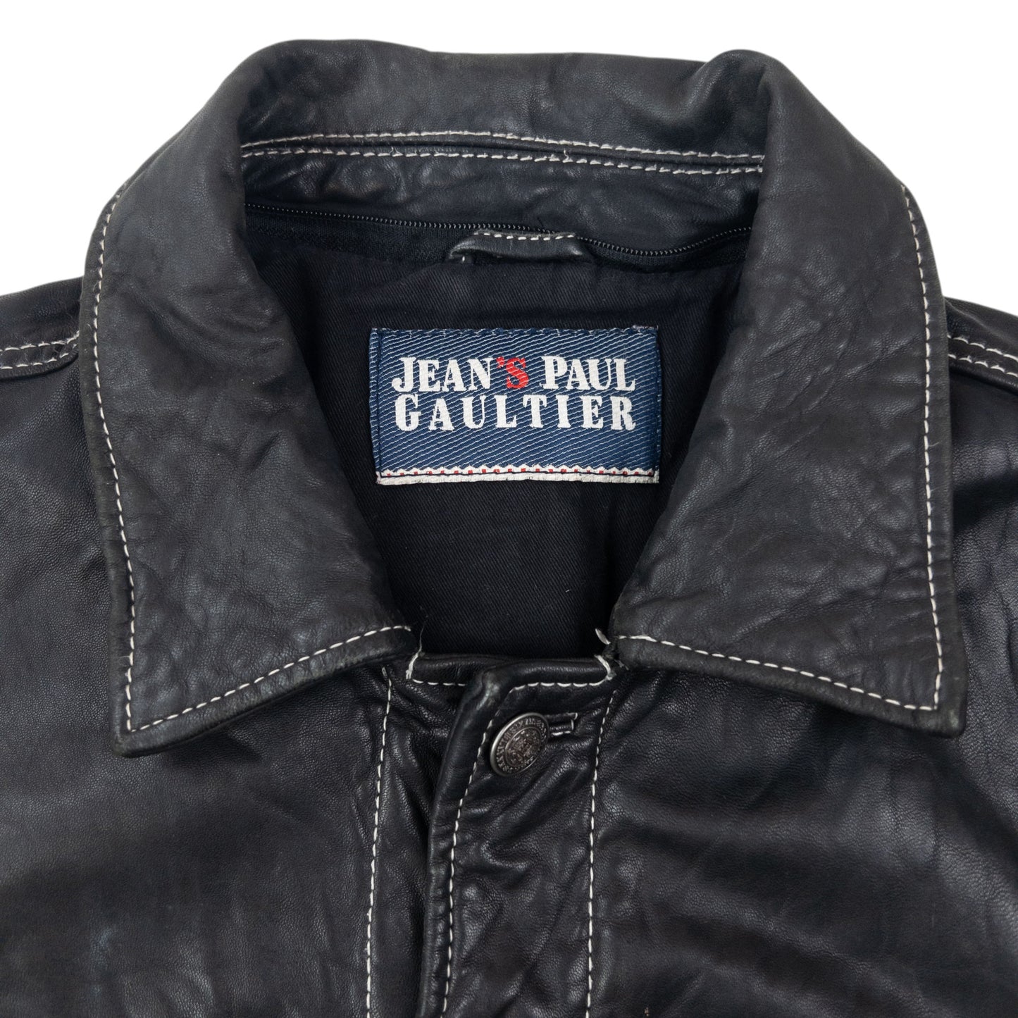 Vintage 2000s Jean Paul Gaultier Faux Leather Jacket Size M