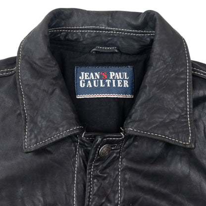 Vintage 2000s Jean Paul Gaultier Faux Leather Jacket Size M