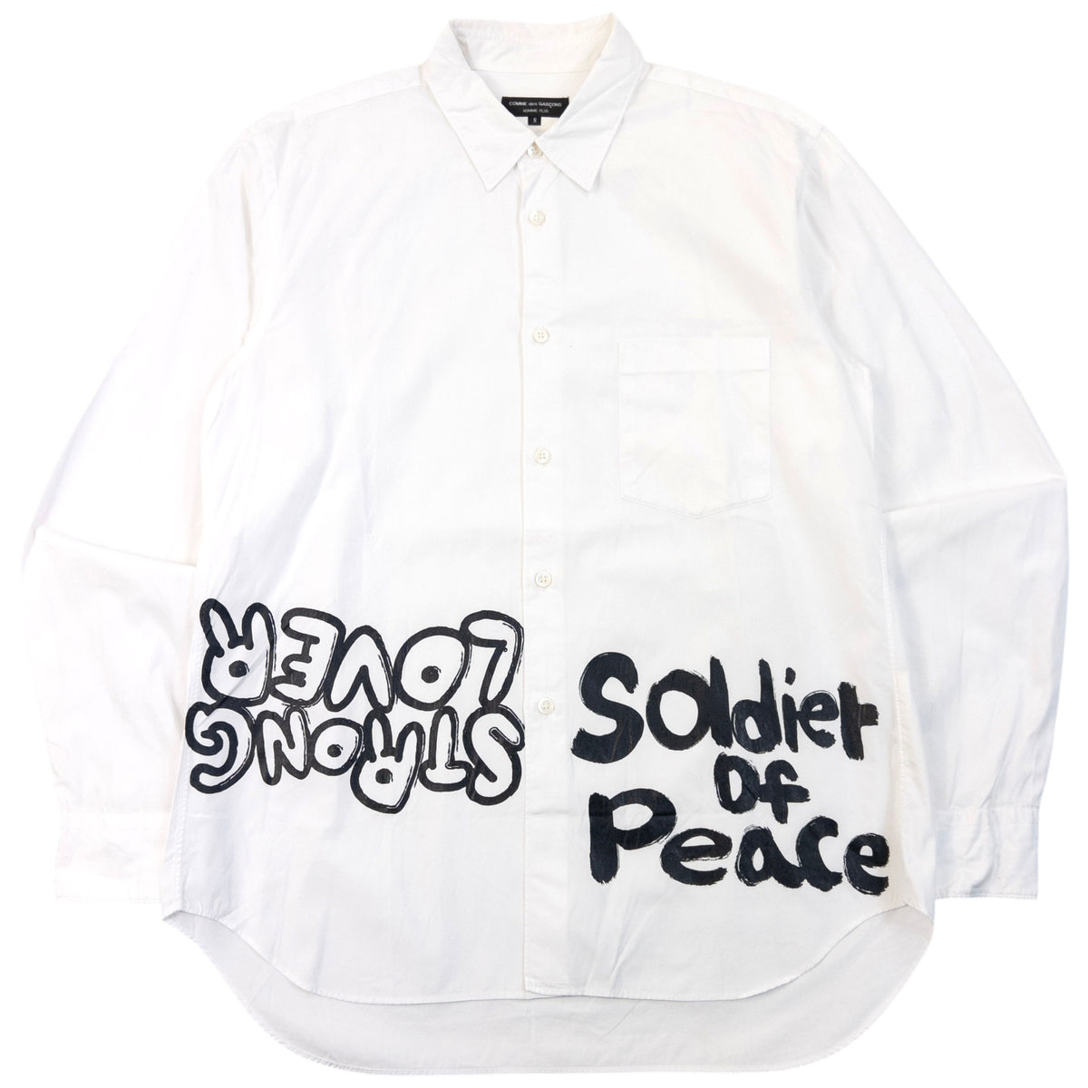 2014 Comme Des Garçons HOMME Long Sleeve Button Up Shirt Size S