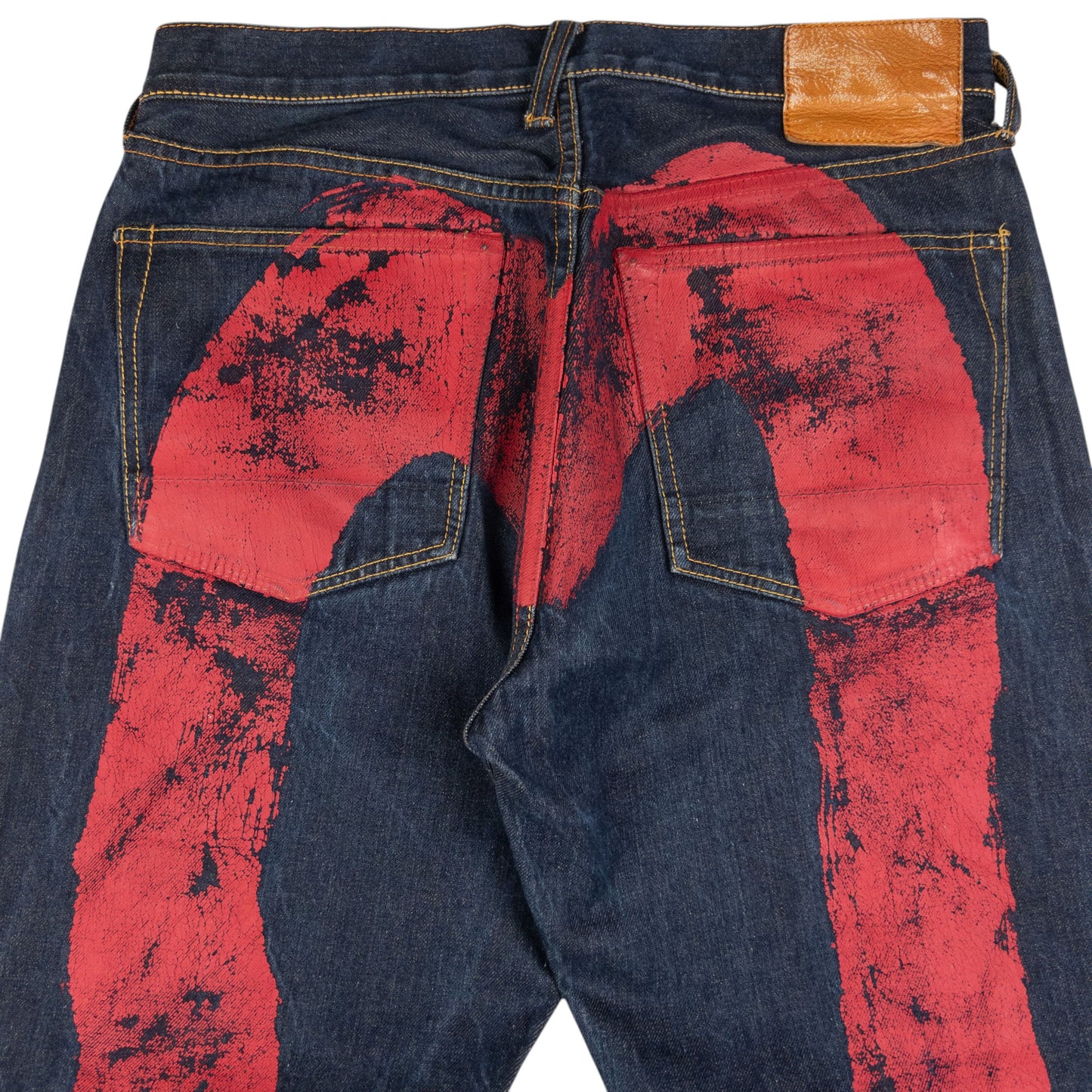 Vintage Evisu Painted Daicock Japanese Denim Jeans Size W31