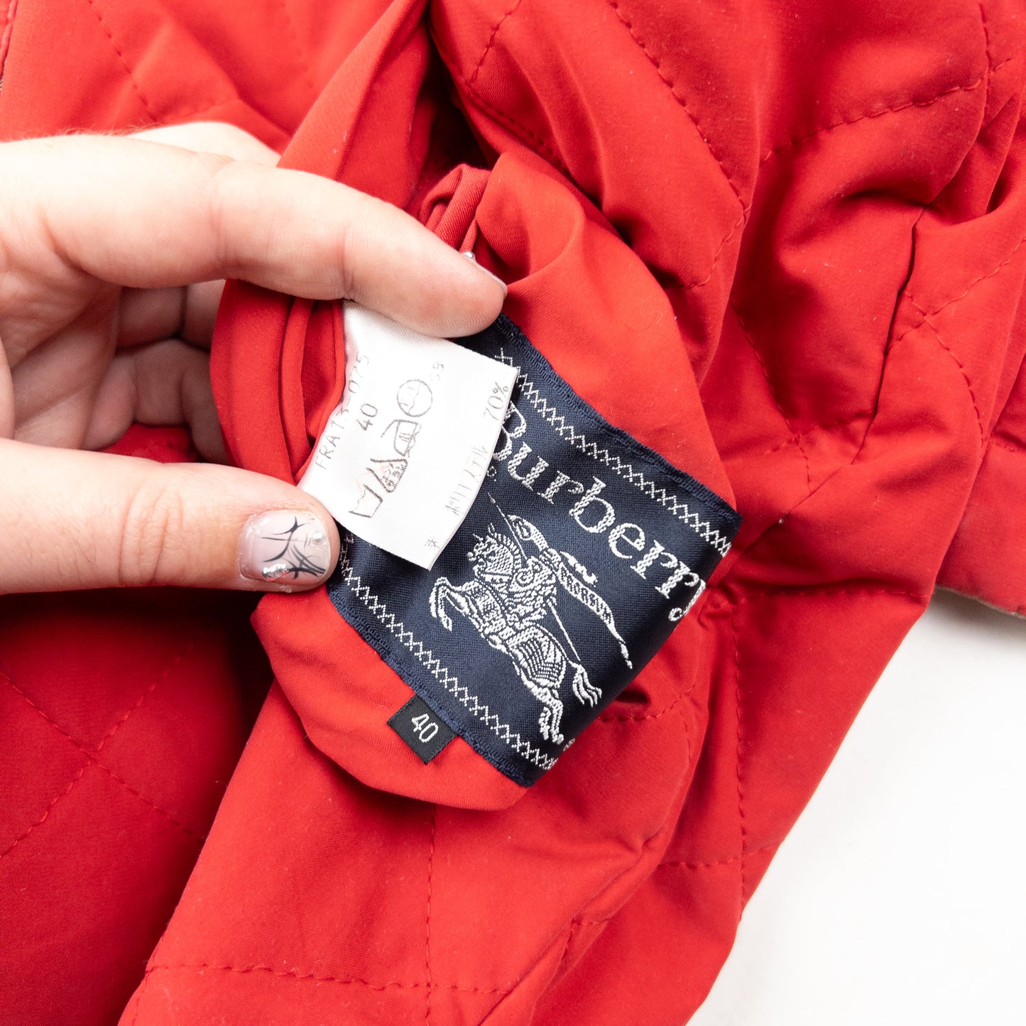 Vintage 90s Burberry Nova Check Quilted Reversible Jacket Size M