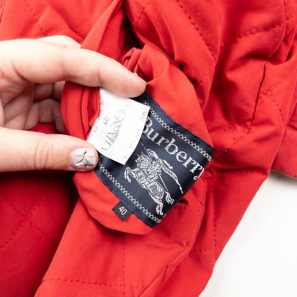 Vintage 90s Burberry Nova Check Quilted Reversible Jacket Size M