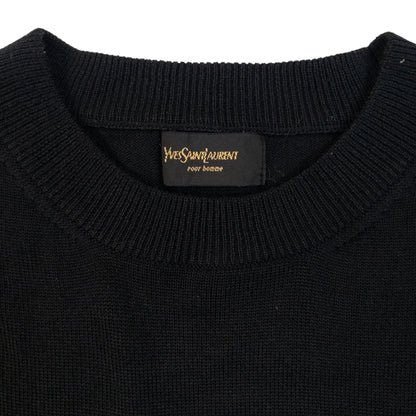 Vintage 90s YSL Yves Saint Laurent Embroidered Sweatshirt Size XS