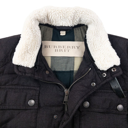 Burberry Brit Fleece Collar Padded Jacket Size S