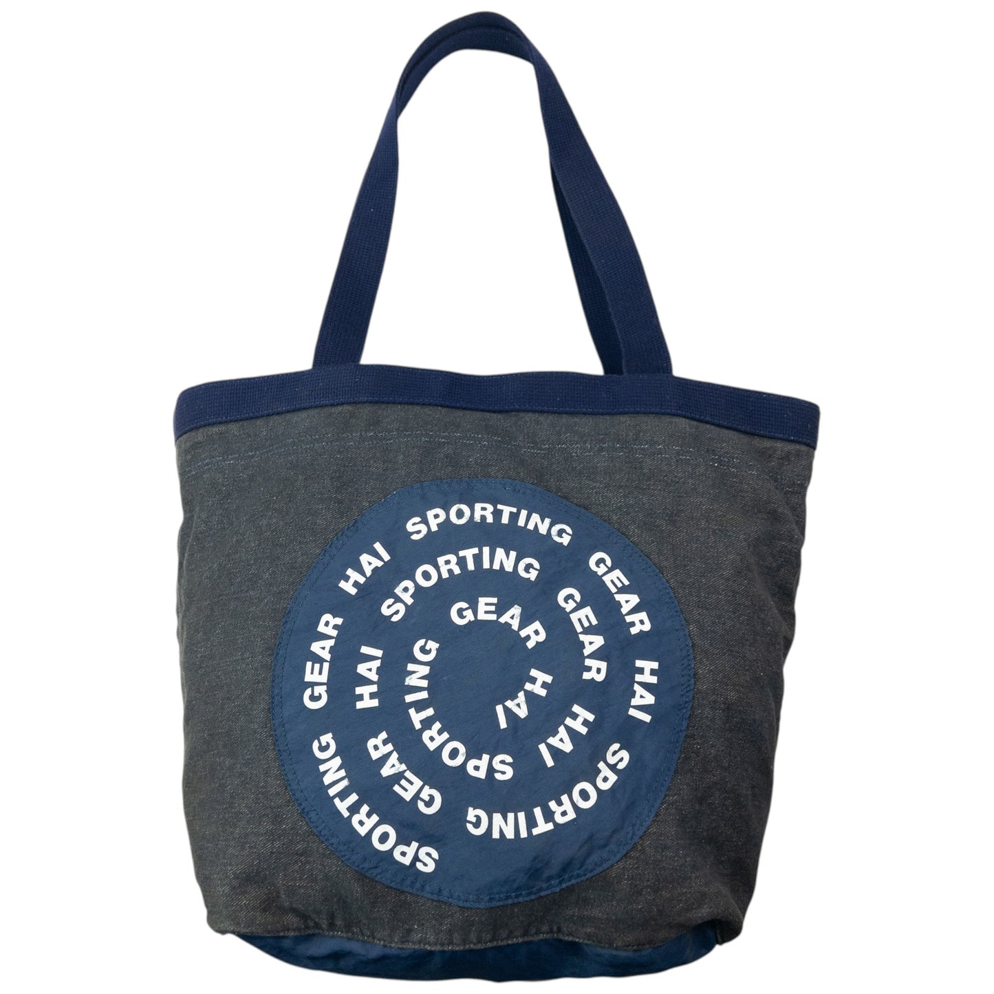 Vintage 90s Hai Sporting Gear By Issey Miyake Denim Shoulder Tote Bag