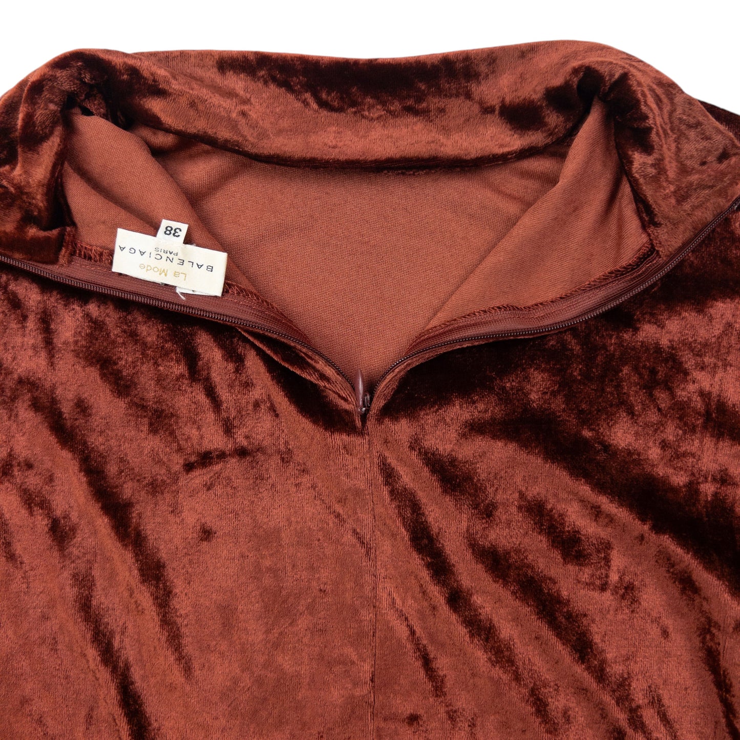 Vintage 90s Balenciaga Velour Long Sleeve Top Womens Size S