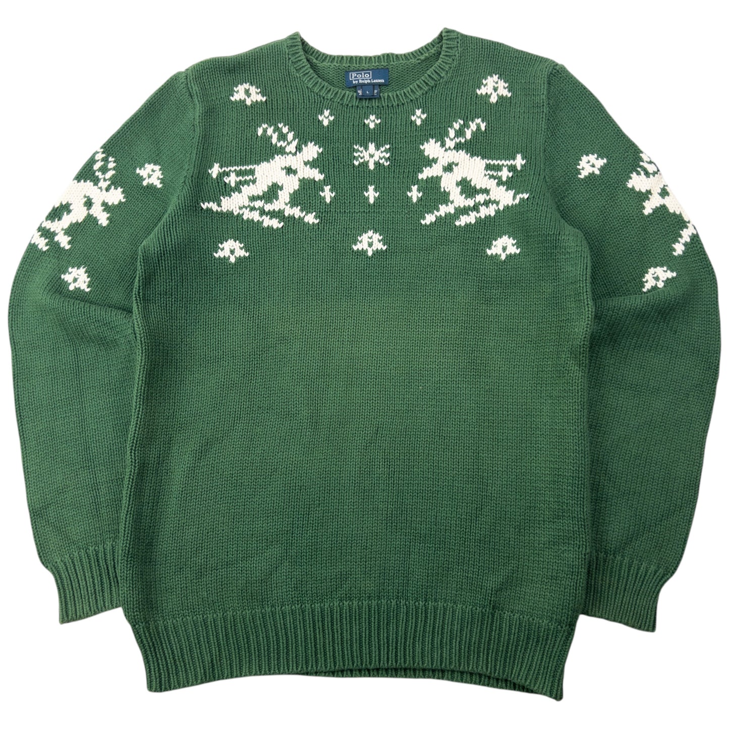 Vintage 90s Polo Ralph Lauren Knitted Skiing Jumper Size S