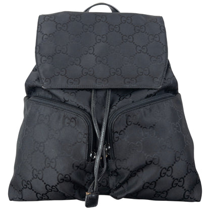 Vintage 2000s Gucci Monogram Bucket Backpack