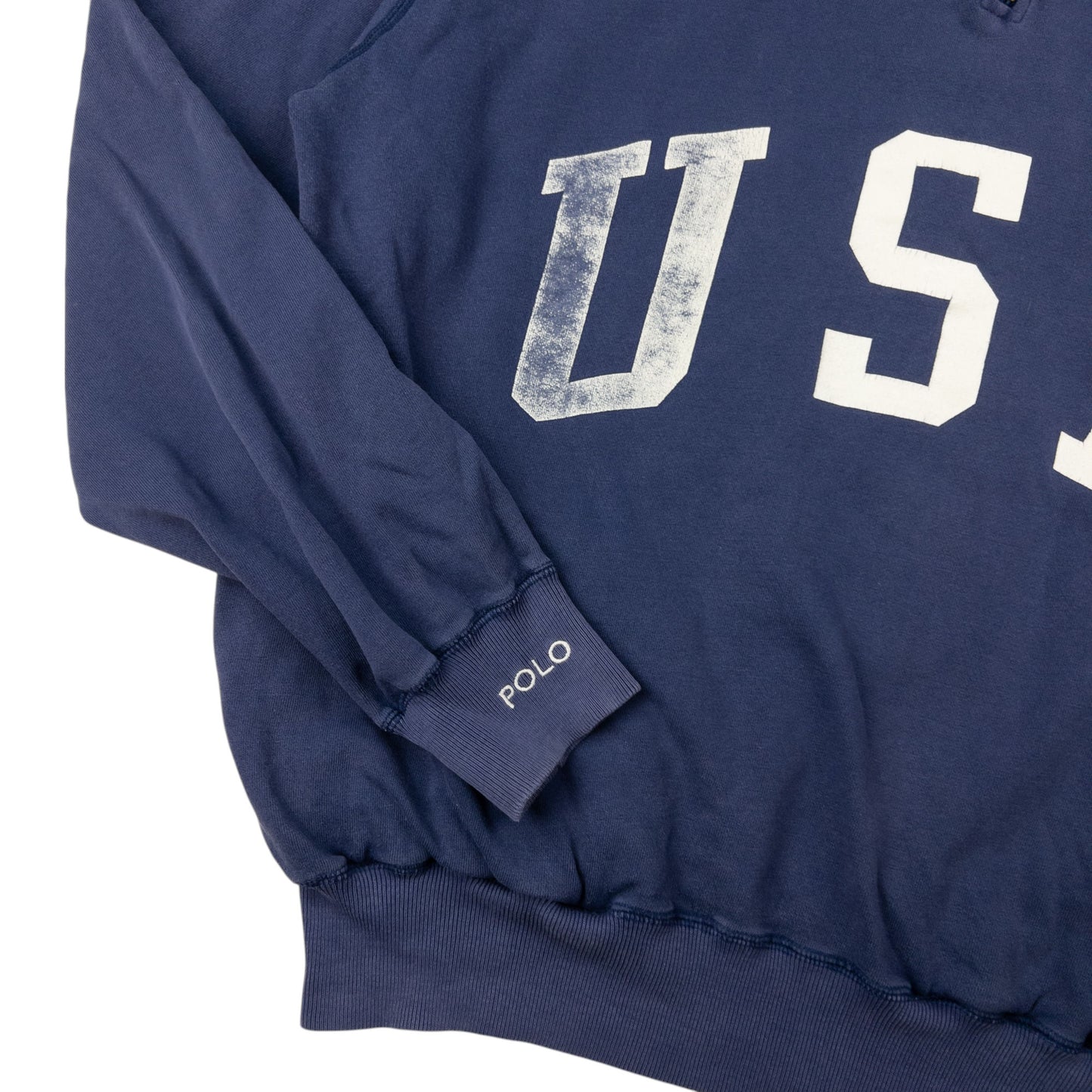 Vintage Polo Ralph Lauren USA Q Zip Sweatshirt Size L