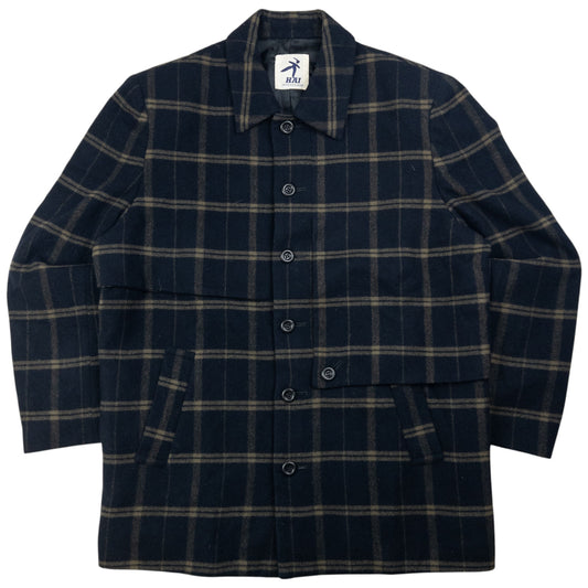 Vintage Hai Sporting Gear By Issey Miyake Checkered Wool Jacket Size M