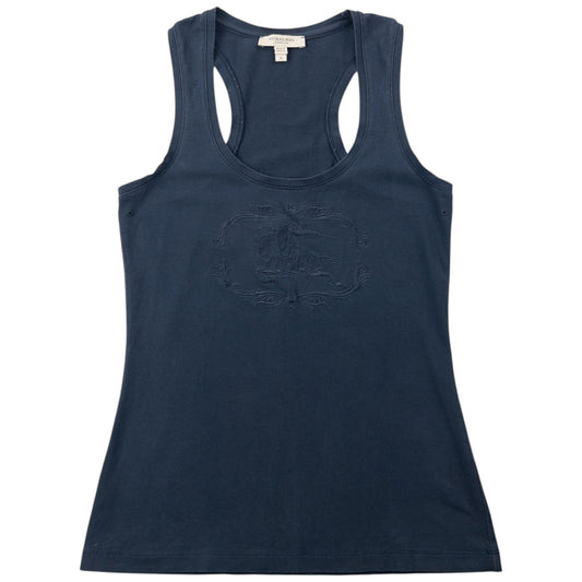 Vintage 2000s Burberry Embroidered Vest Top Womens Size S