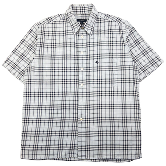 Vintage Burberry Nova Check Short Sleeve Button Up Shirt Size S