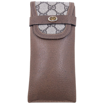 Vintage Gucci Monogram Leather Glasses Sleeve Case