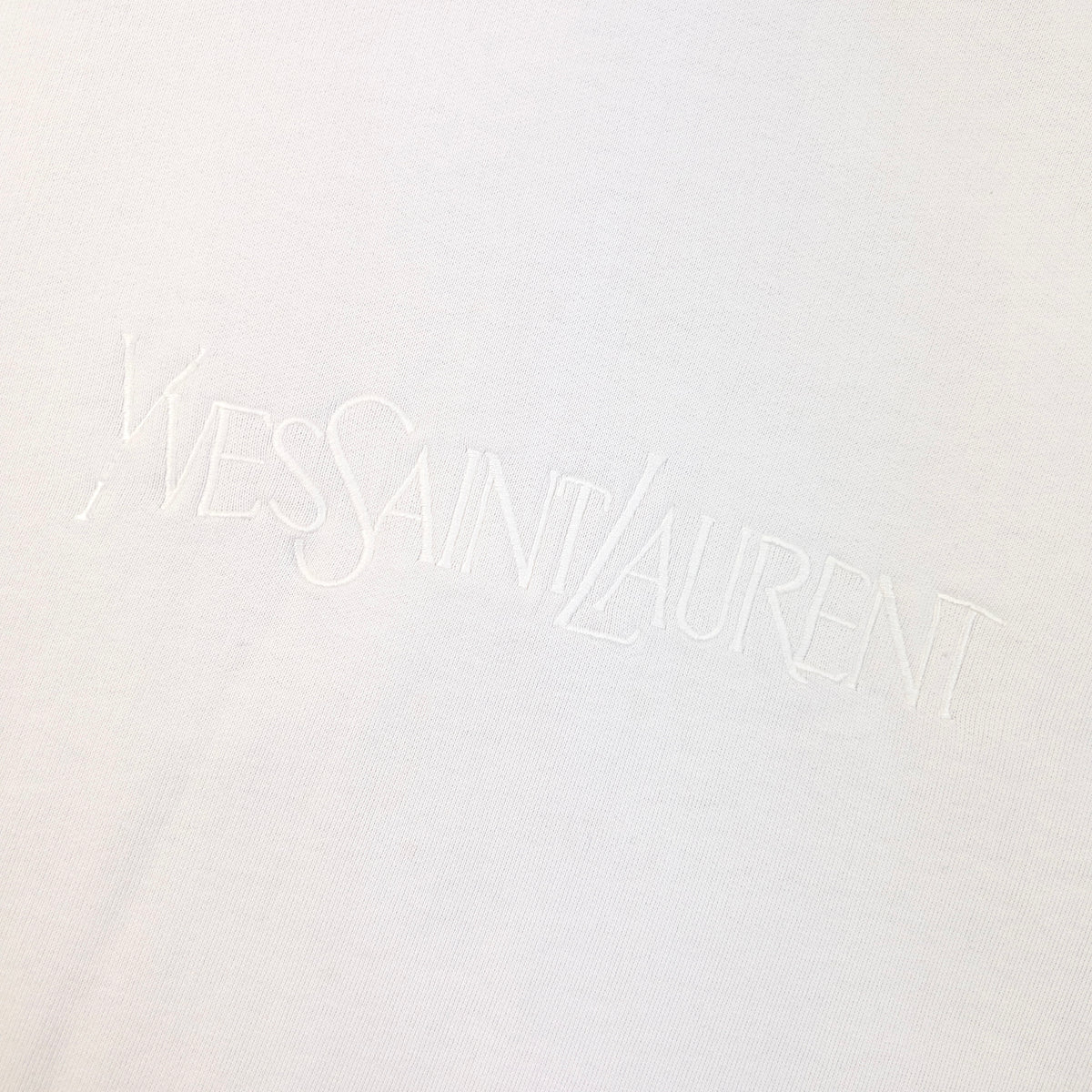 Vintage 80s YSL Yves Saint Laurent Embroidered Sweatshirt in white, photo 4