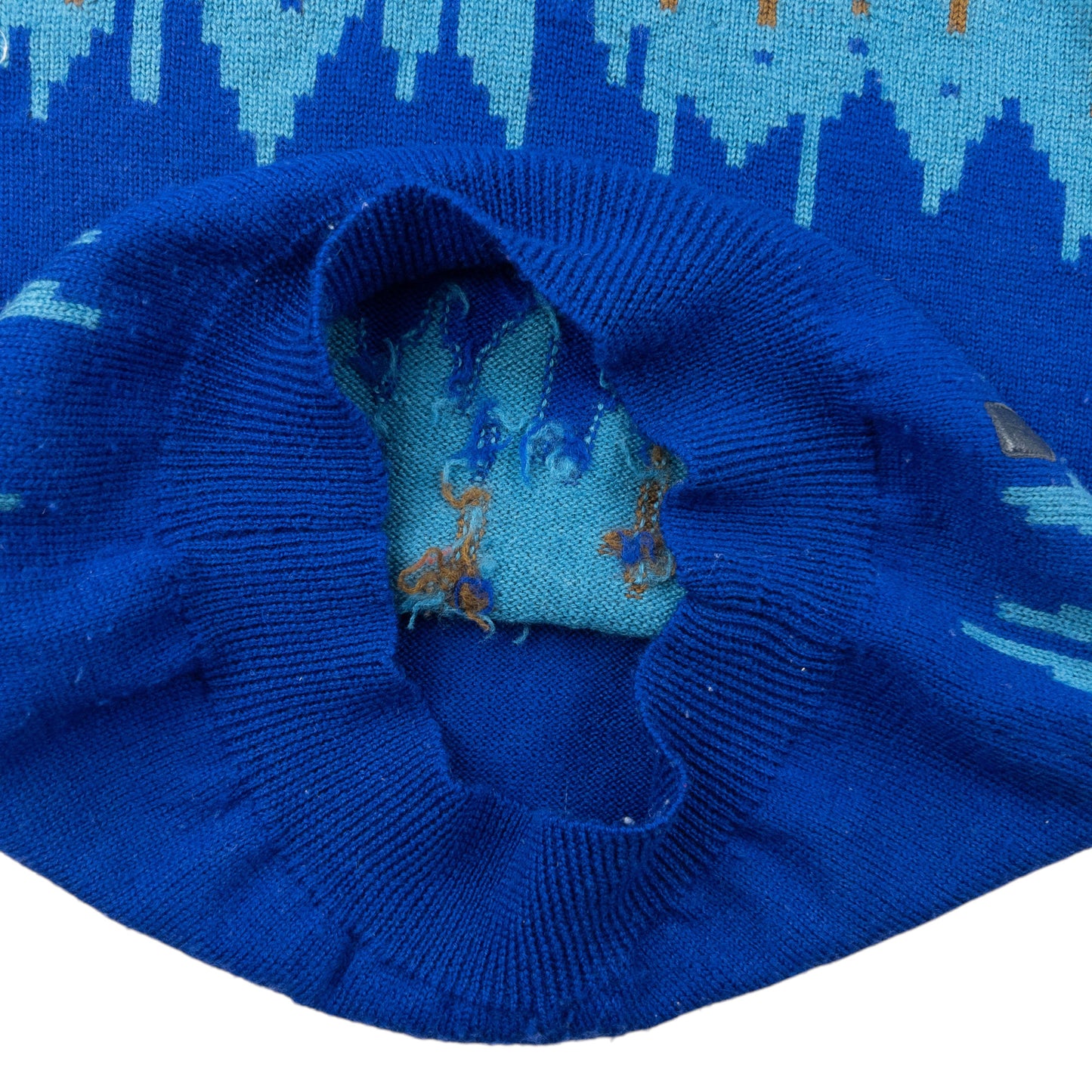Vintage 80s YSL Yves Saint Laurent Pattern Wool Knit Jumper Size M