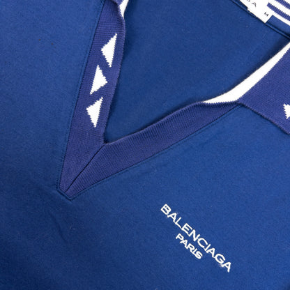 Vintage 90s Balenciaga Golf Polo Shirt SAMPLE in blue, photo 4