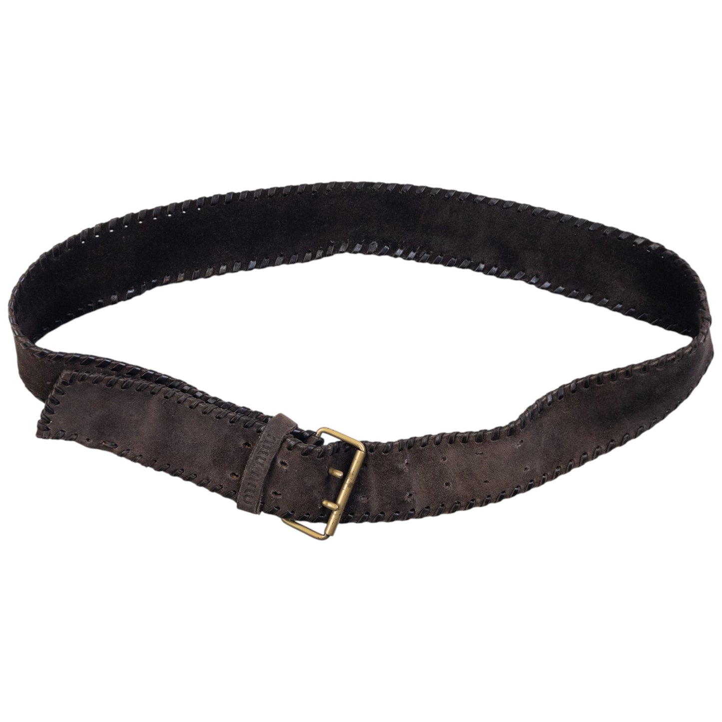 Vintage 2000s Miu Miu Suede Leather Belt Size L