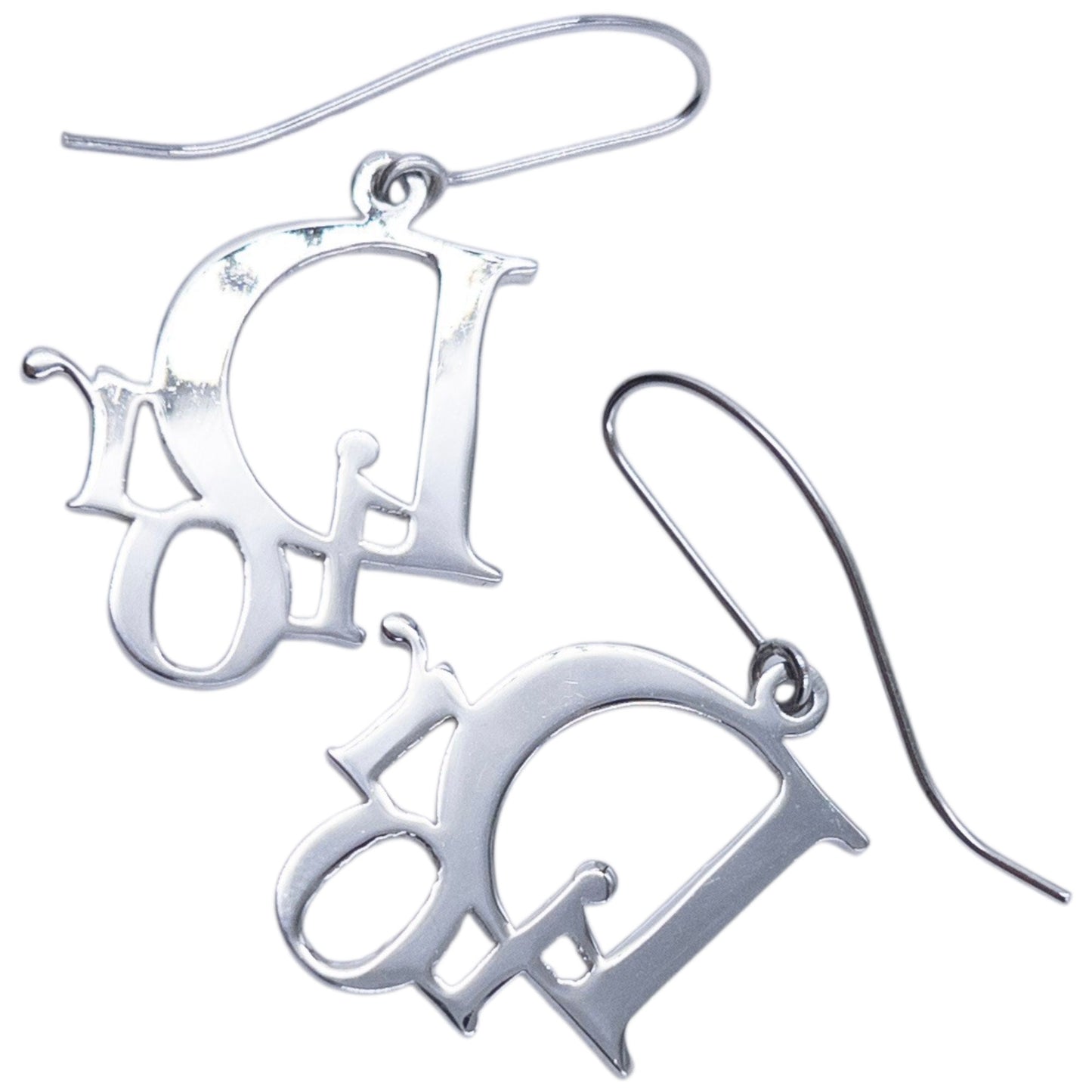 Vintage 2000s Dior Silver Logo Earrings