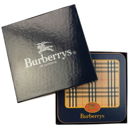 Vintage 90s Burberry Nova Check Coasters
