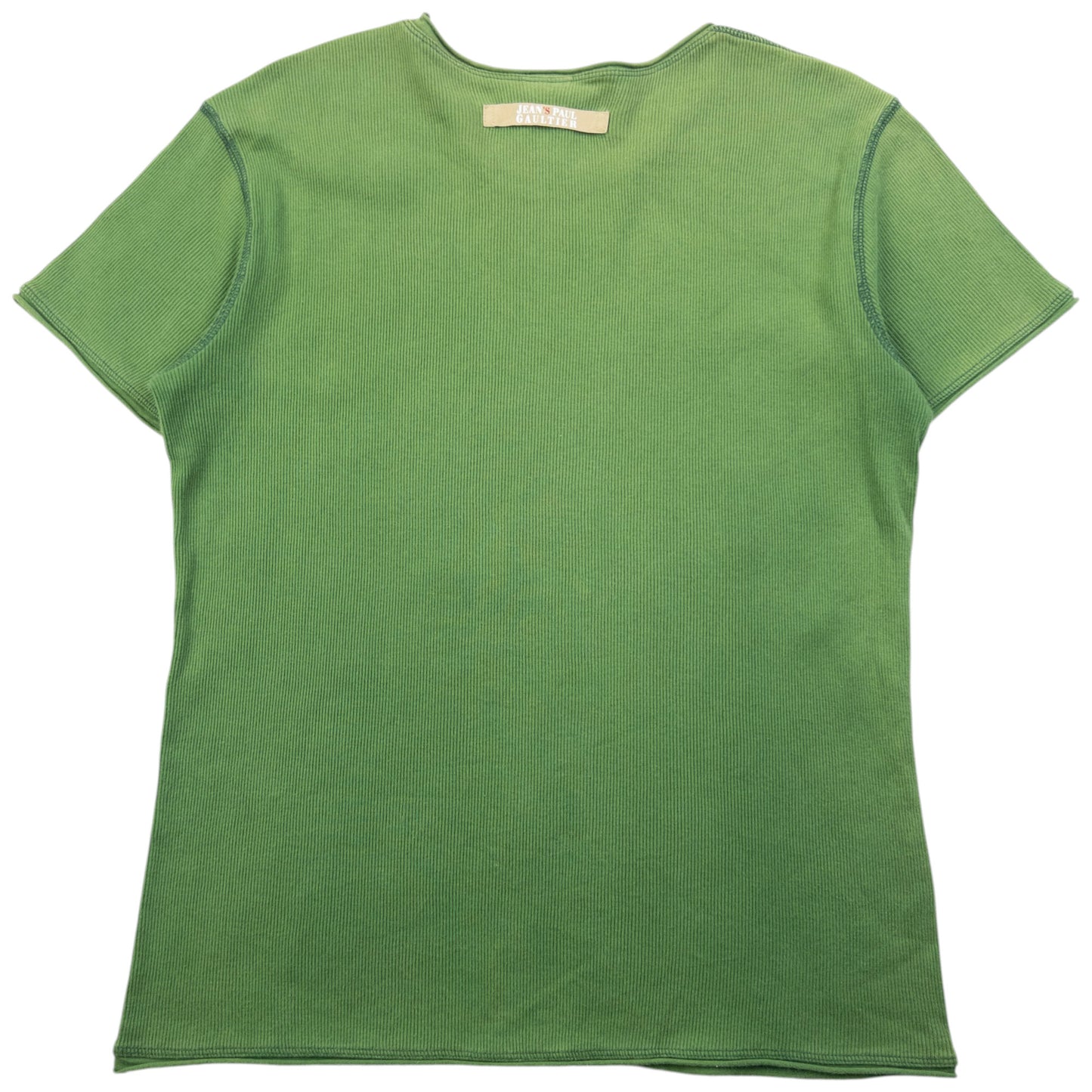 Vintage 2000s Jean Paul Gaultier Ribbed Diamanté T Shirt Womens Size S