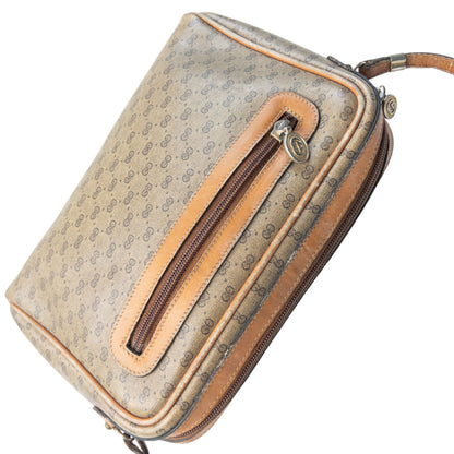 Vintage 80s Gucci Monogram Leather Crossbody Bag
