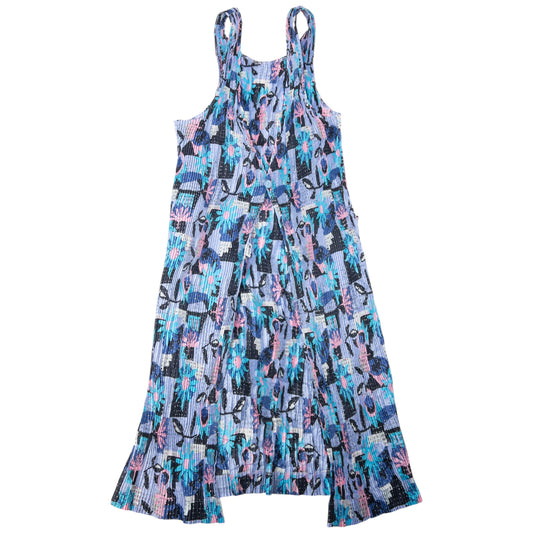 Vintage 90s Issey Miyake Pleated Longline Vest Dress Womens Size S