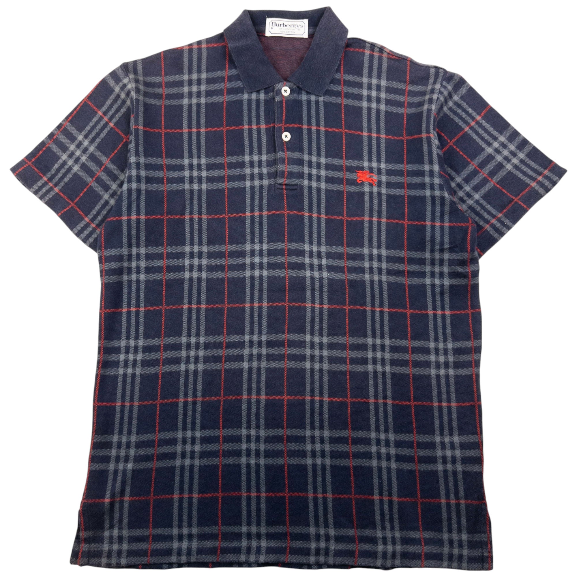 Vintage Burberry Nova Check Polo Shirt Size M