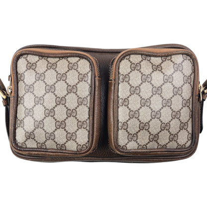 Vintage 80s Gucci Monogram Leather Crossbody Bag