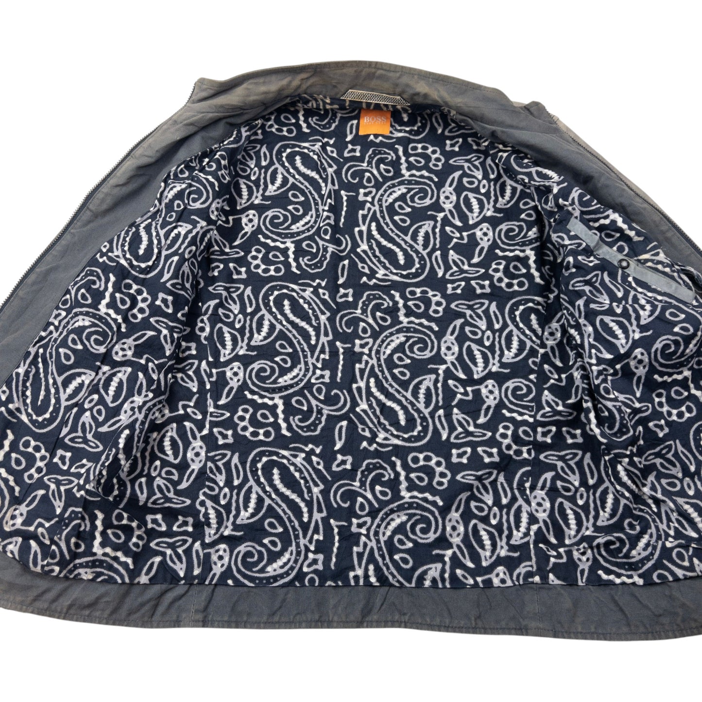 Vintage Hugo Boss Zip Up Leather Jacket Size M