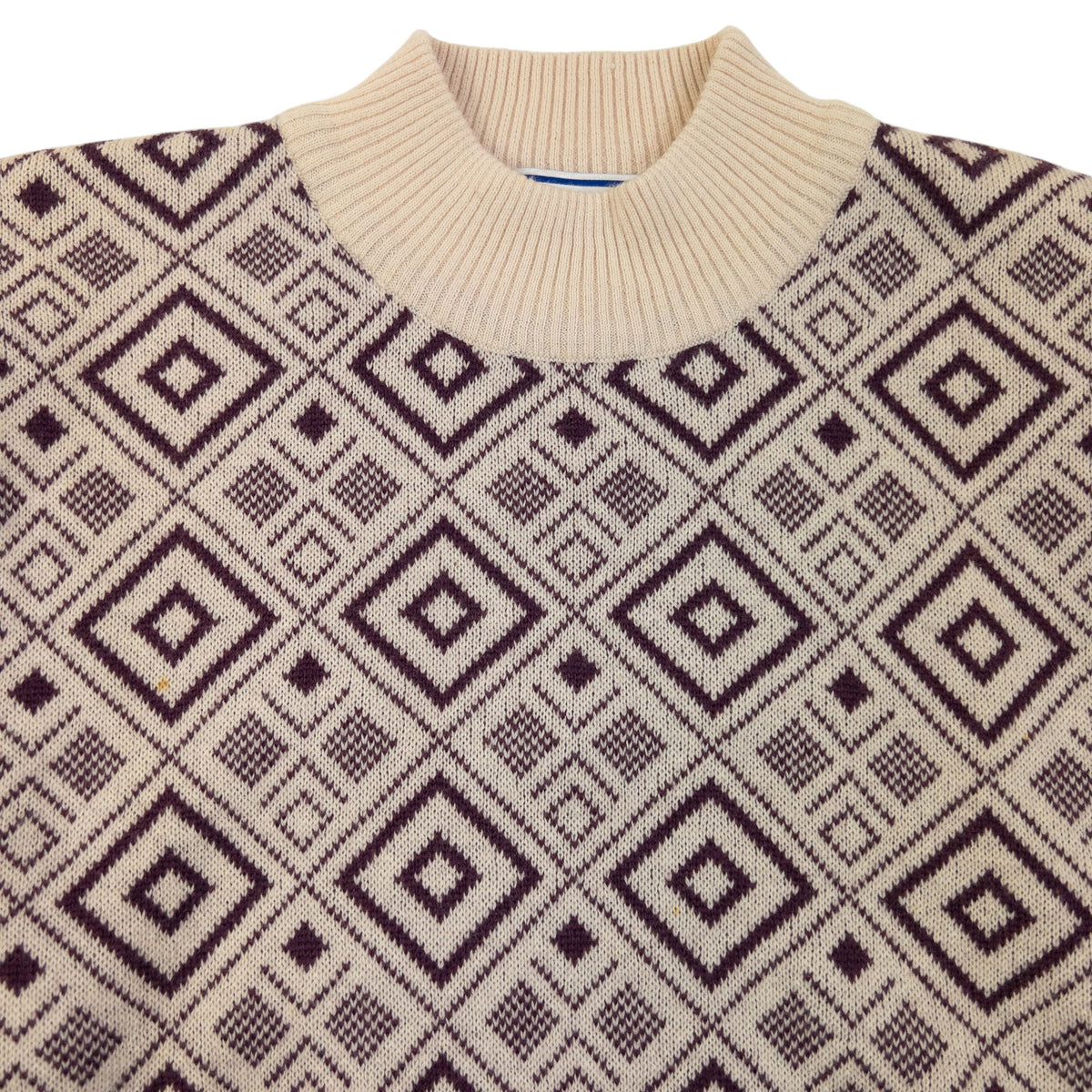Vintage 80sYSL Yves Saint Laurent Pattern Wool Knit Jumper Size S