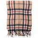 Vintage Burberry Nova Check Wool Tassel Scarf