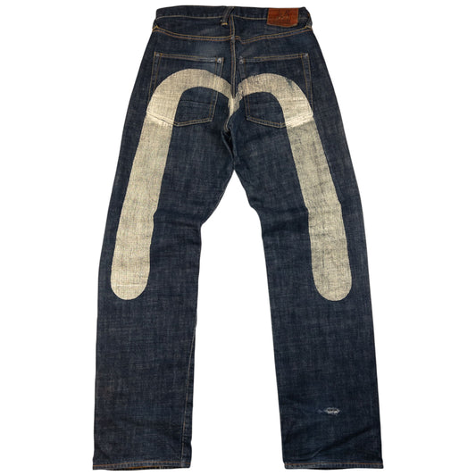 Vintage Evisu Painted Daicock Japanese Denim Jeans Size W32