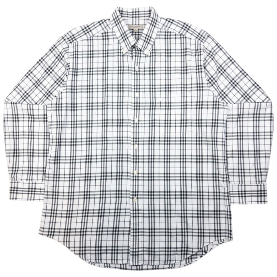 Vintage Burberry Nova Check Long Sleeve Button Up Shirt Size L