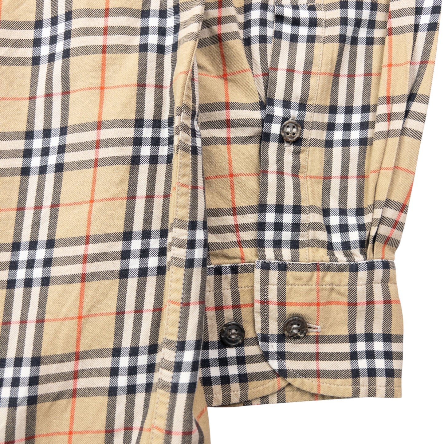 Vintage 90s Burberry Nova Check Long Sleeve Button Up Shirt Size XL