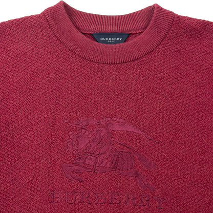 Vintage 2000s Burberry Golf Embroidered Knit Jumper Size M