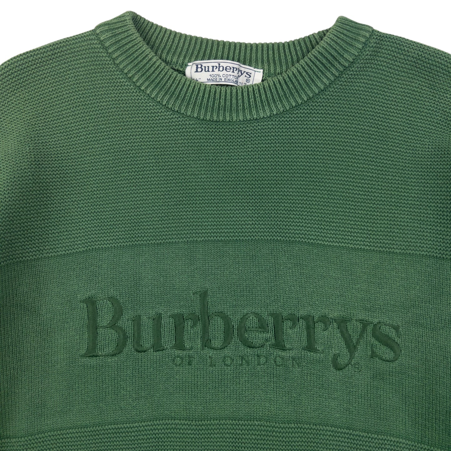 Vintage Burberry Embroidered Knit Jumper Size L