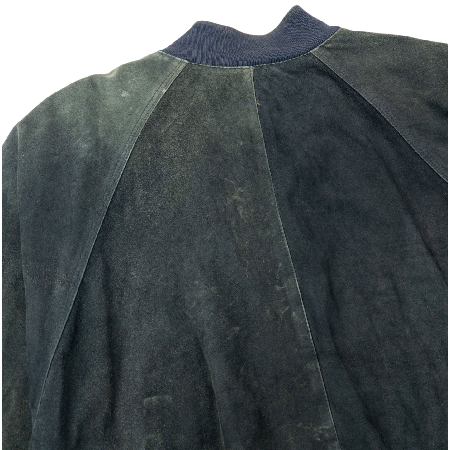 Vintage 90s Hugo Boss Button Up Suede Bomber Jacket Size XL