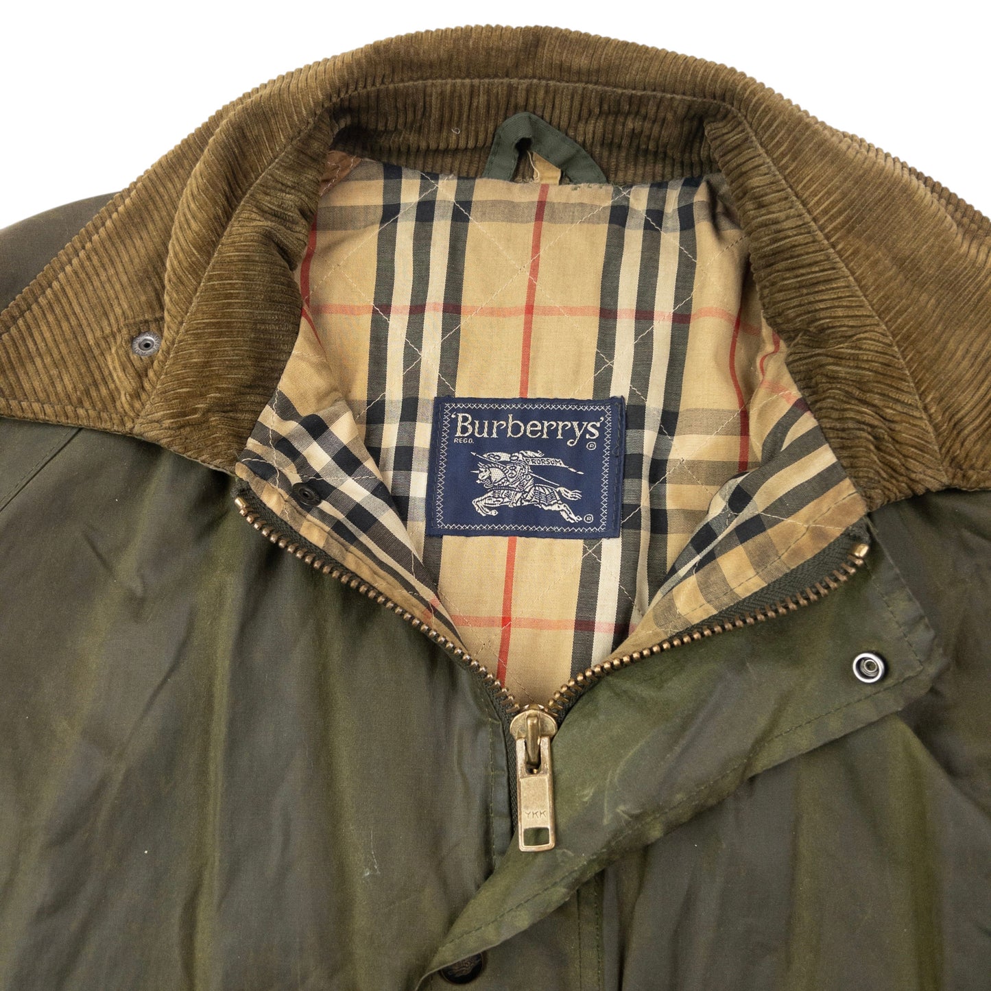 Vintage 90s Burberry Nova Check Lined Rain Jacket Size XXL