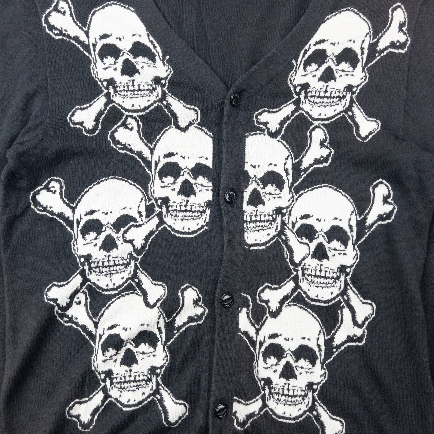 Vintage 2000s Hysteric Glamour Skull Print Cardigan Womens Size S