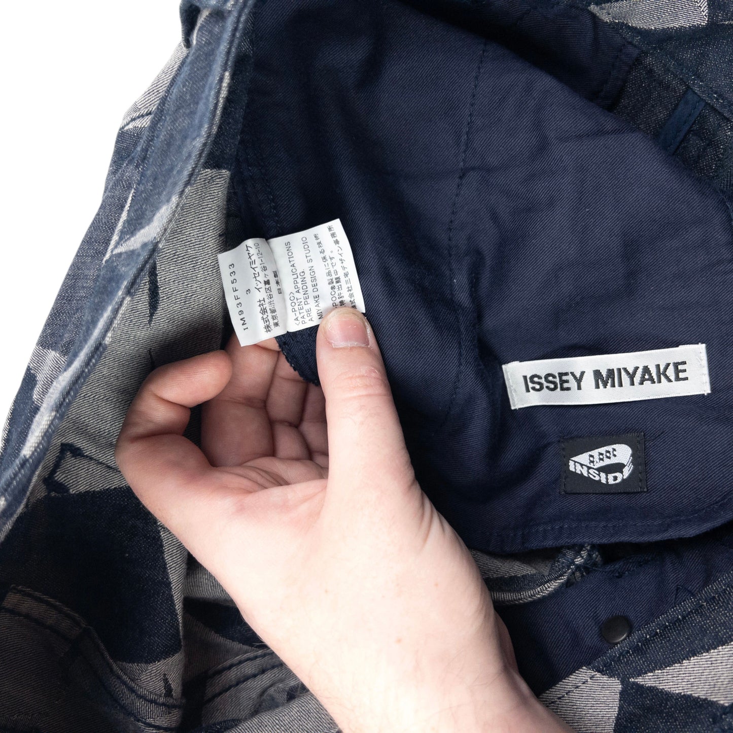 Vintage 2000s Issey Miyake A-POC Geometric Lightweight Denim Jeans Size W30