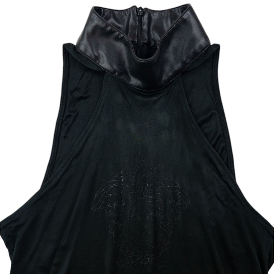 Vintage 2000s Versace Medussa Head Mesh Top Womens Size S
