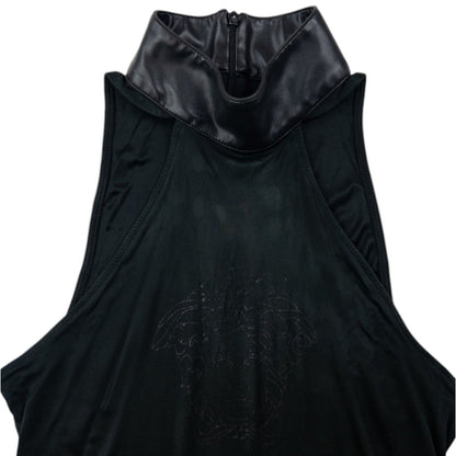 Vintage 2000s Versace Medussa Head Mesh Top Womens Size S