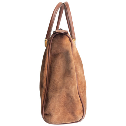 Vintage 80s Gucci Suede Handbag