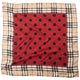 Vintage 2000s Burberry Nova Check Polka Dot Silk Scarf