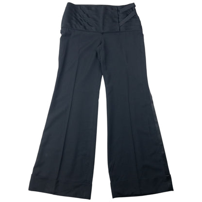 Vintage 2000s Dolce & Gabbana Cummerbund Waist Wide Leg Trousers Size W30