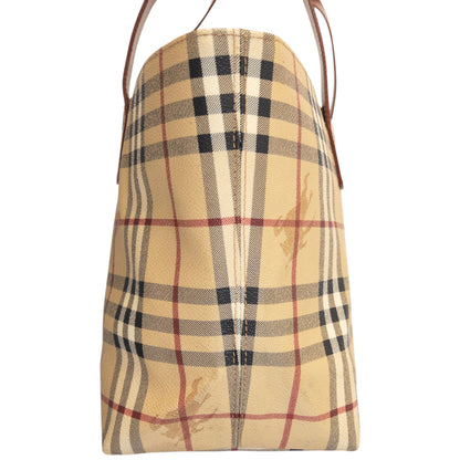 Vintage 2000s Burberry Nova Check Leather Shoulder Bag