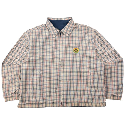 Vintage 90s Burberry Nova Check Reversible Zip Up Jacket Size M