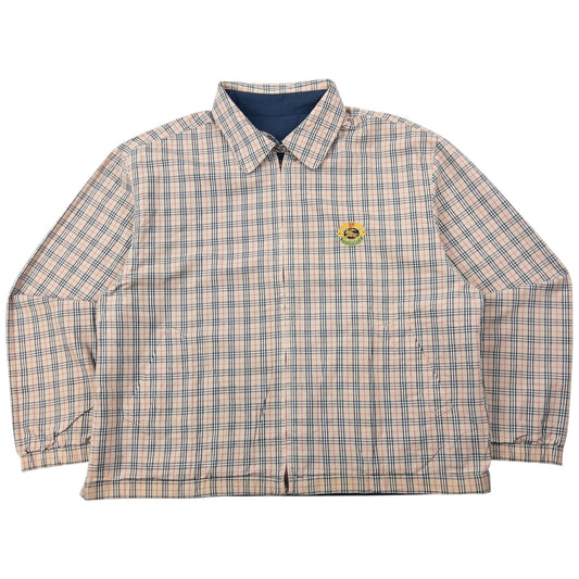 Vintage 90s Burberry Nova Check Reversible Zip Up Jacket Size M
